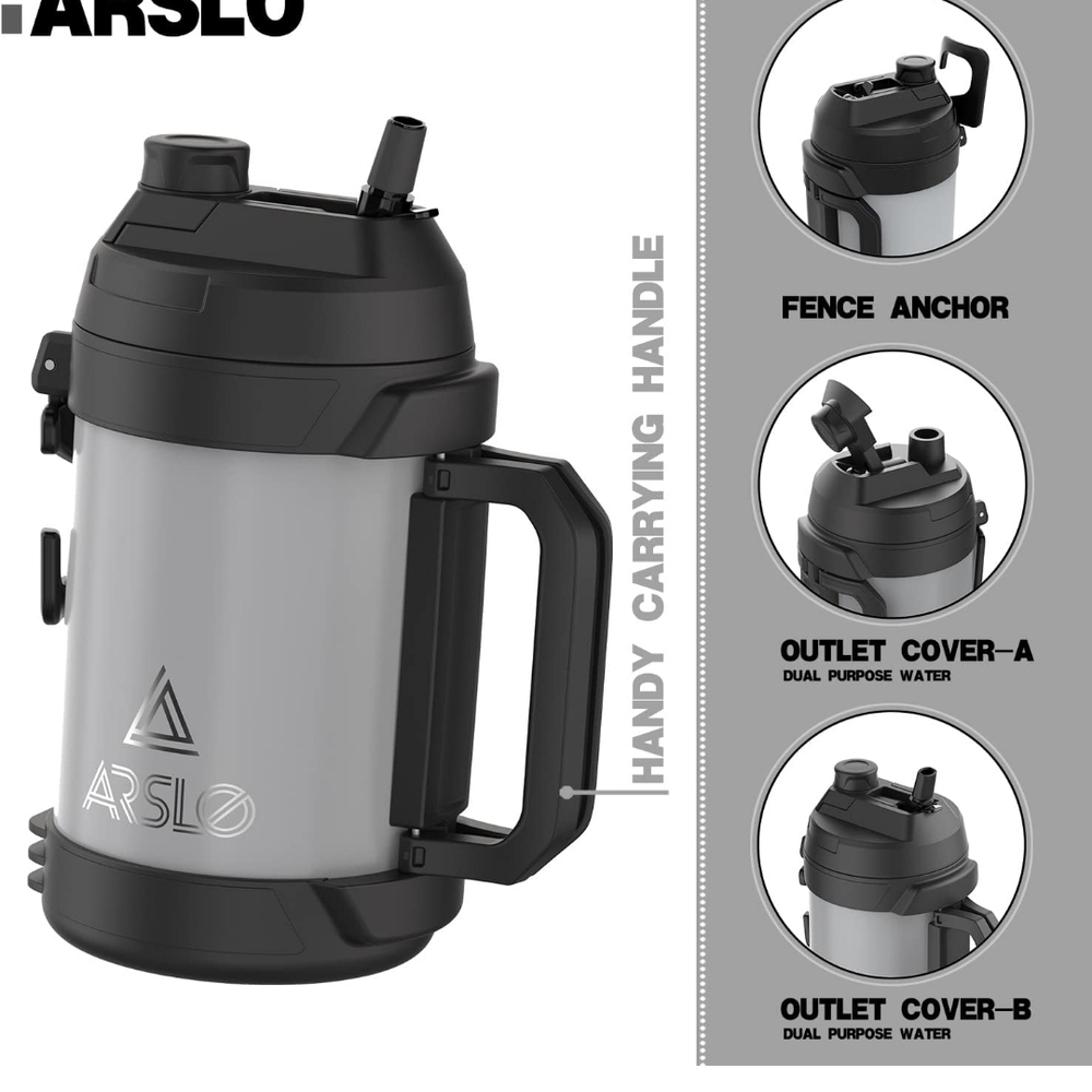 Black Stainless 1 Gal Sports Jug